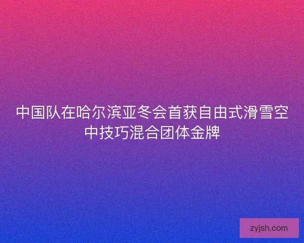 中国队在哈尔滨亚冬会首获自由式滑雪空中技巧混合团体金牌 中国队在哈尔滨亚冬会首获自由式滑雪空中技巧混合团体金牌