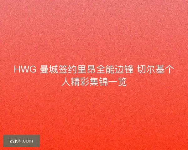 HWG 曼城签约里昂全能边锋 切尔基个人精彩集锦一览 HWG 曼城签约里昂全能边锋 切尔基个人精彩集锦一览